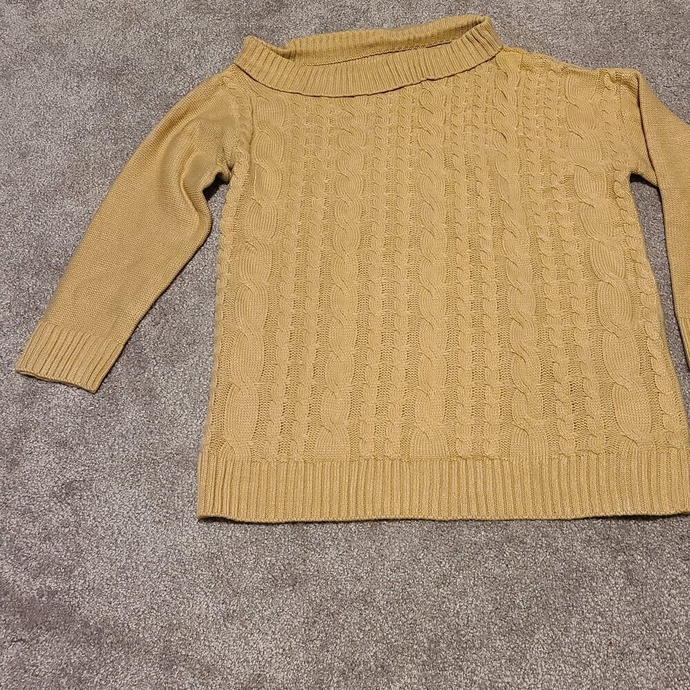 🥵 NWOT khaki Sweater vintage wide neck